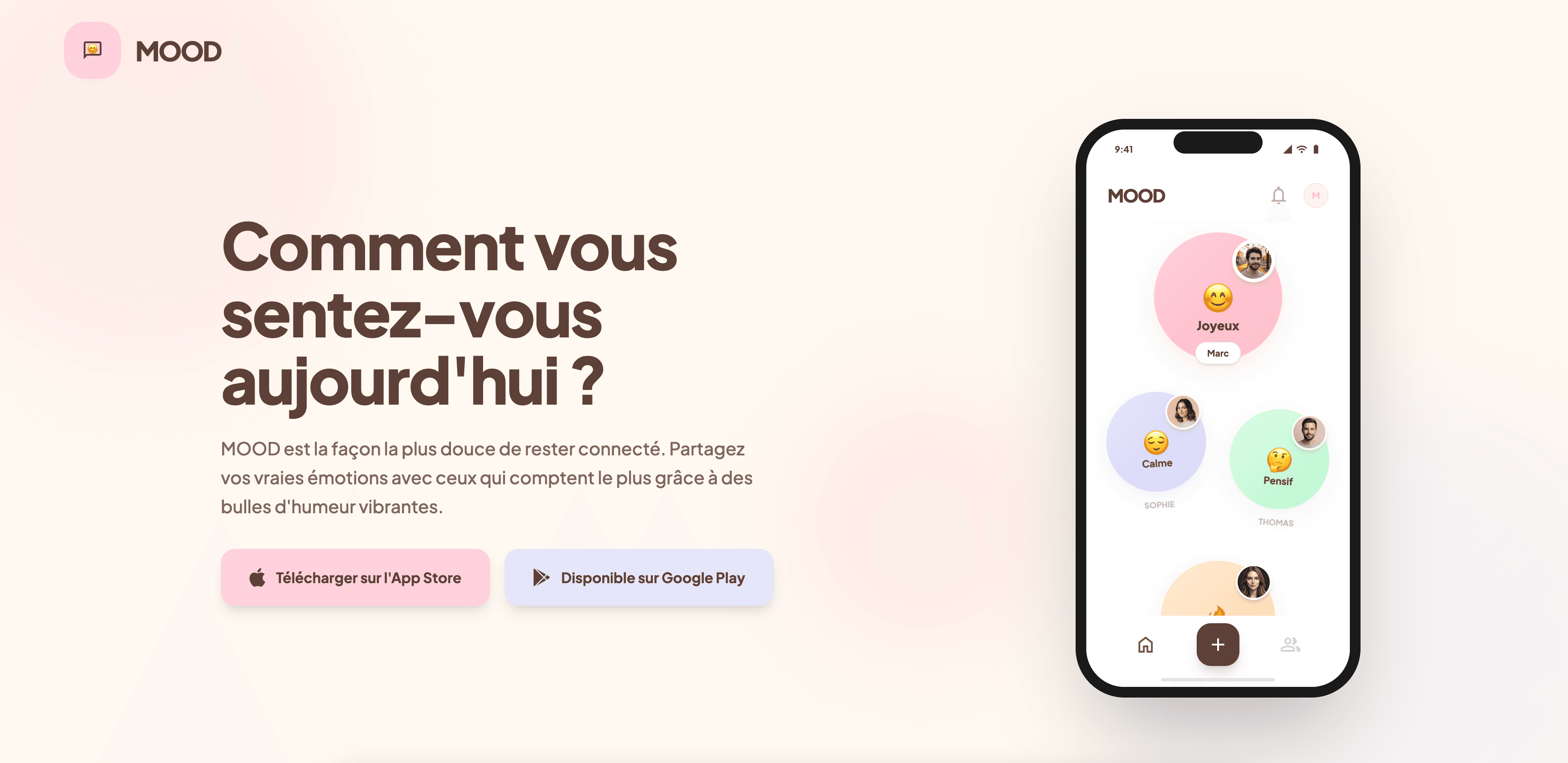 Mood App Landing Page